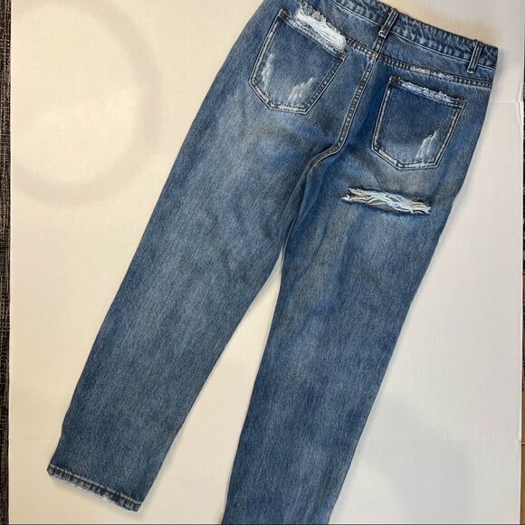 Tobi High Rise Slim Distressed Jeans Medium Wash Size 28 - Picture 5 of 9